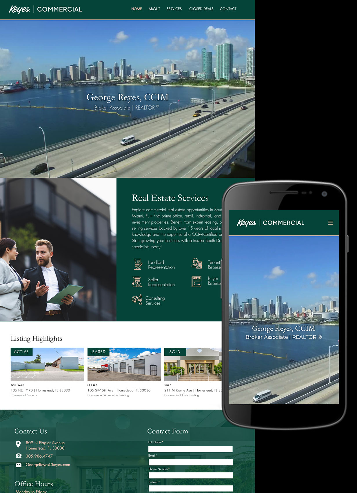Keyes Commercial Broker Website